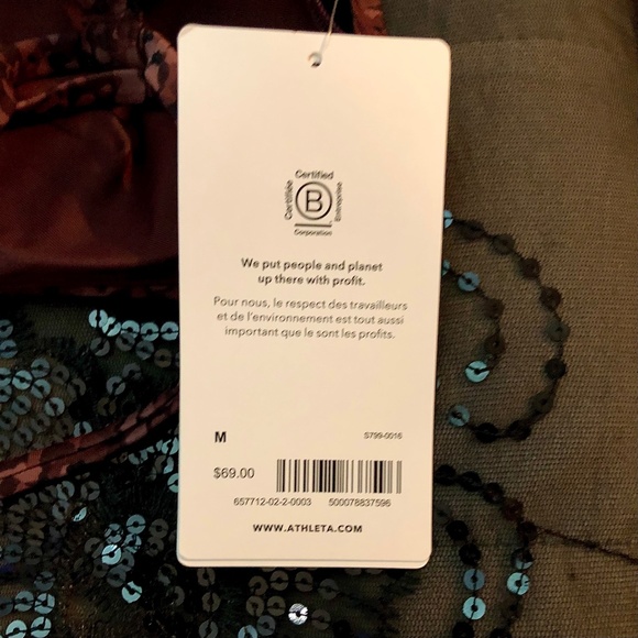 NWT Athleta Triangle Decadent Chocolate Tankini/High Waist Bikini Bottom, B Cup - Picture 4 of 14